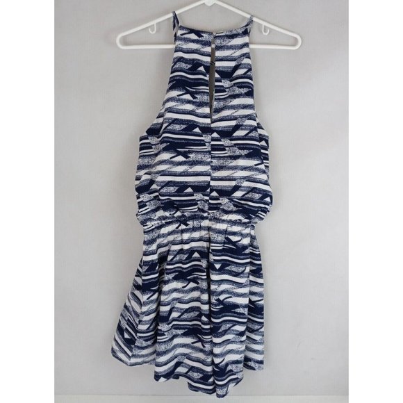 Cals Women's Blue & White Sleeveless Romper Size Medium - Picture 2 of 5